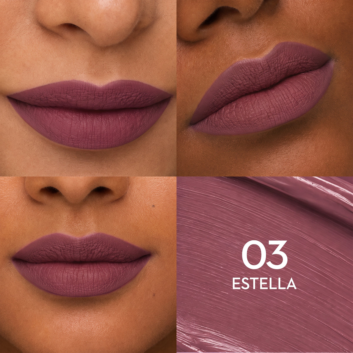 Lips wearing SUGAR Mettle Liquid Lipstick in 03 Estella (Neutral Pinky Brown)