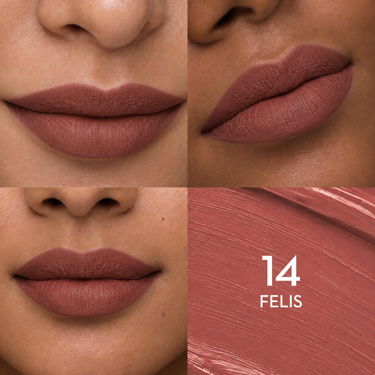 Lips wearing SUGAR Mettle Liquid Lipstick in 14 Felis