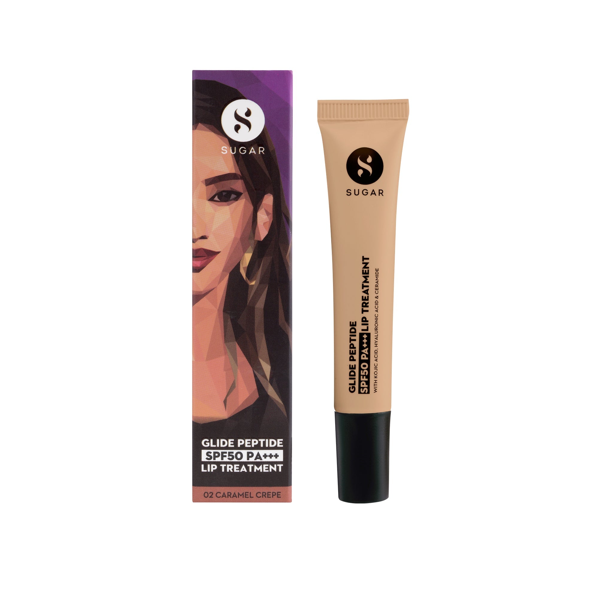 Glide Peptide SPF50 PA+++ Lip Treatment 02 Caramel Crepe