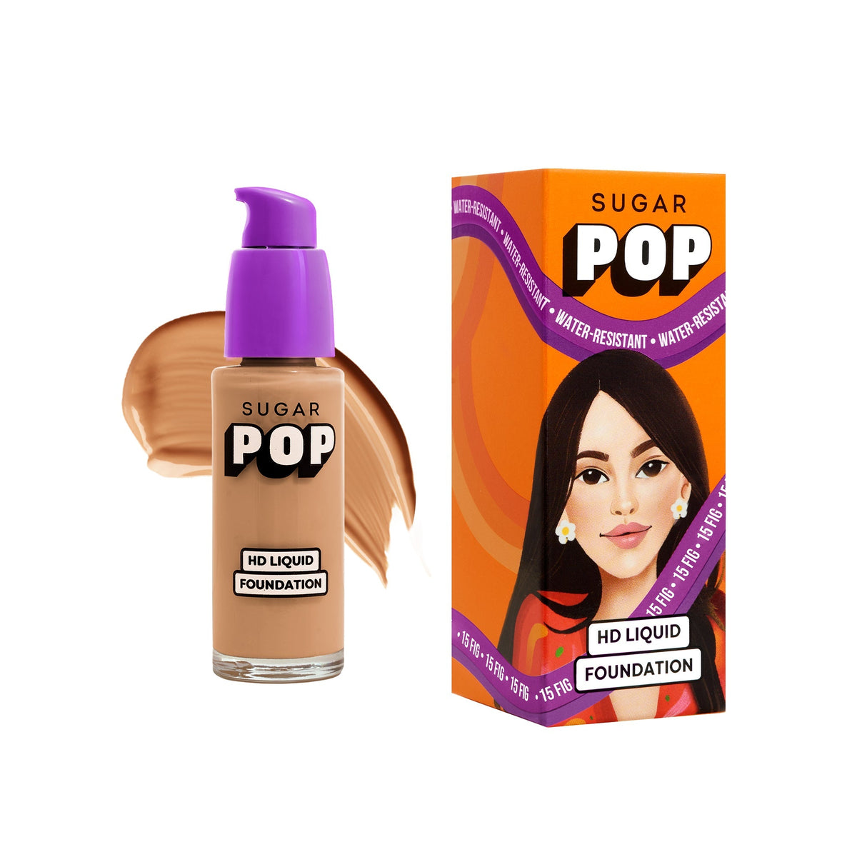 SUGAR POP HD Liquid Foundation bottle with its box