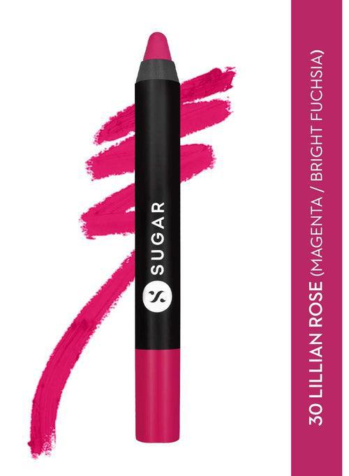 Matte As Hell Crayon Lipstick - 30 Lillian Rose (Magenta / Bright Fuchsia)