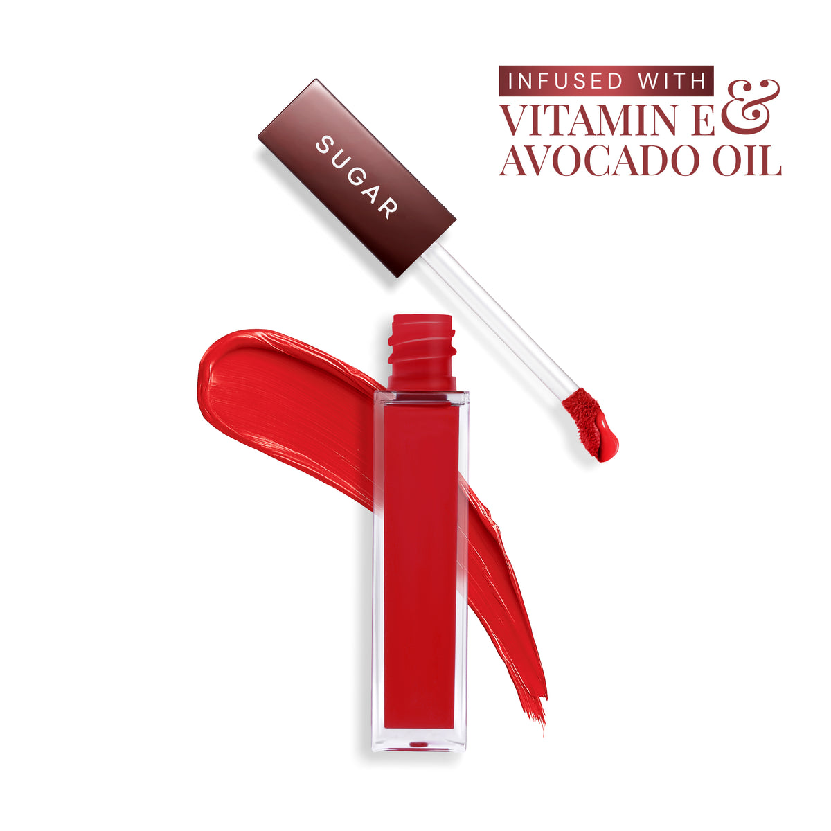 SUGAR Mettle Liquid Lipstick in 04 Sirius (Cherry Red)