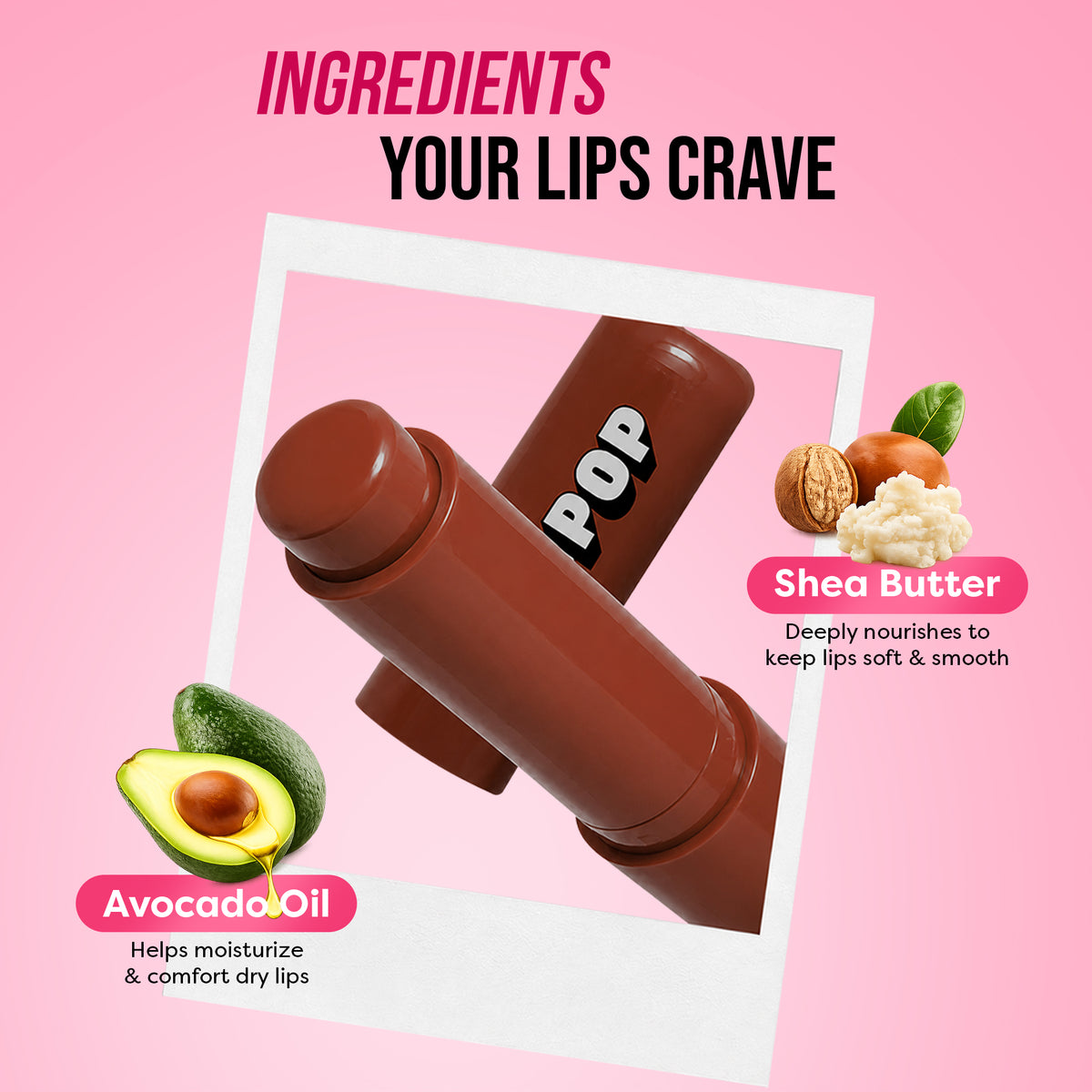 SUGAR POP Nourishing Lip Balm in 04 Coffee with avocado oil and shea butter