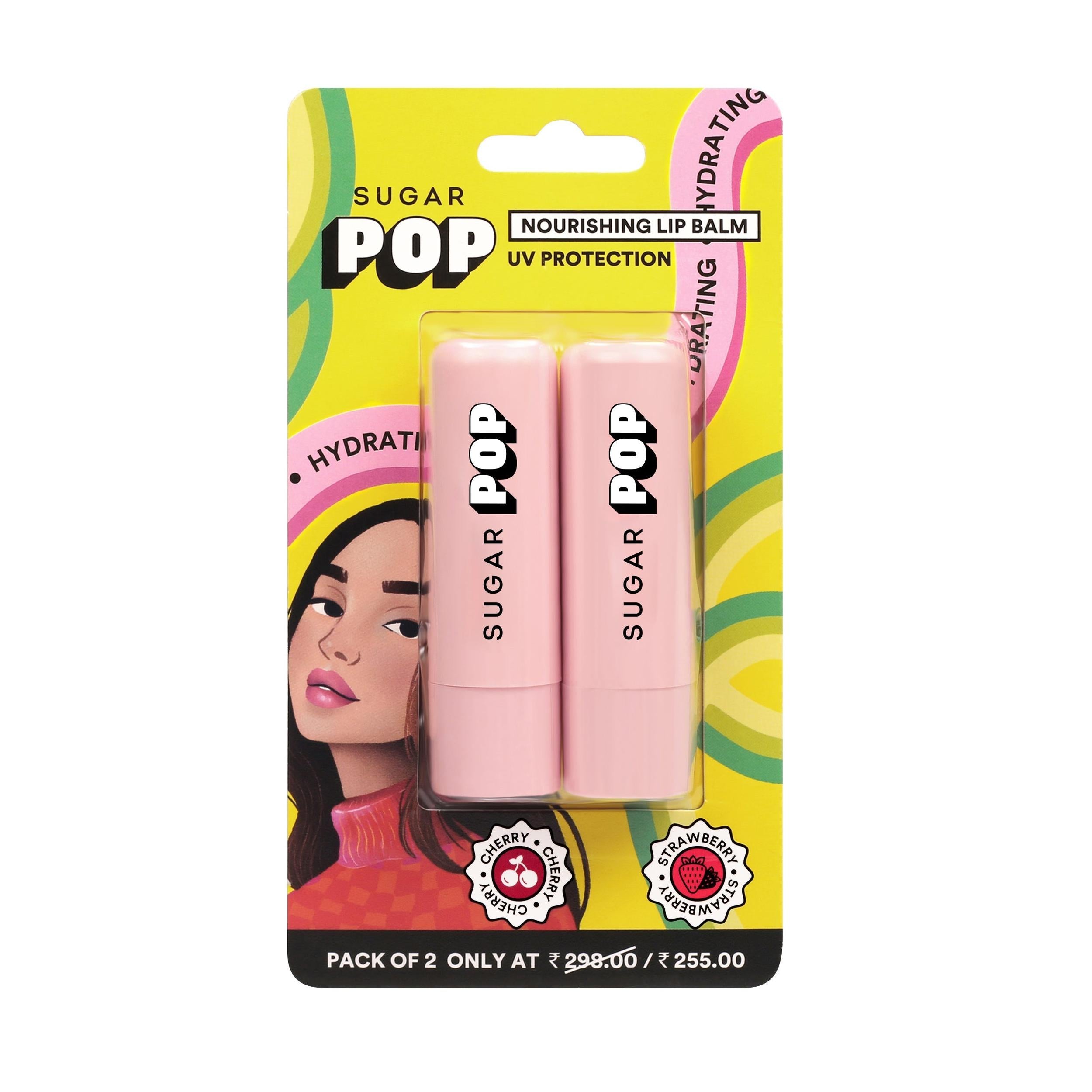 Nourishing Lip Balm Duo - 01 Cherry and Strawberry (Gift)