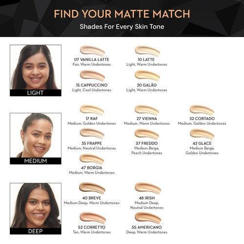SUGAR Matte Match Transferproof Foundation - 40 Breve (Medium Beige - Warm Undertone)