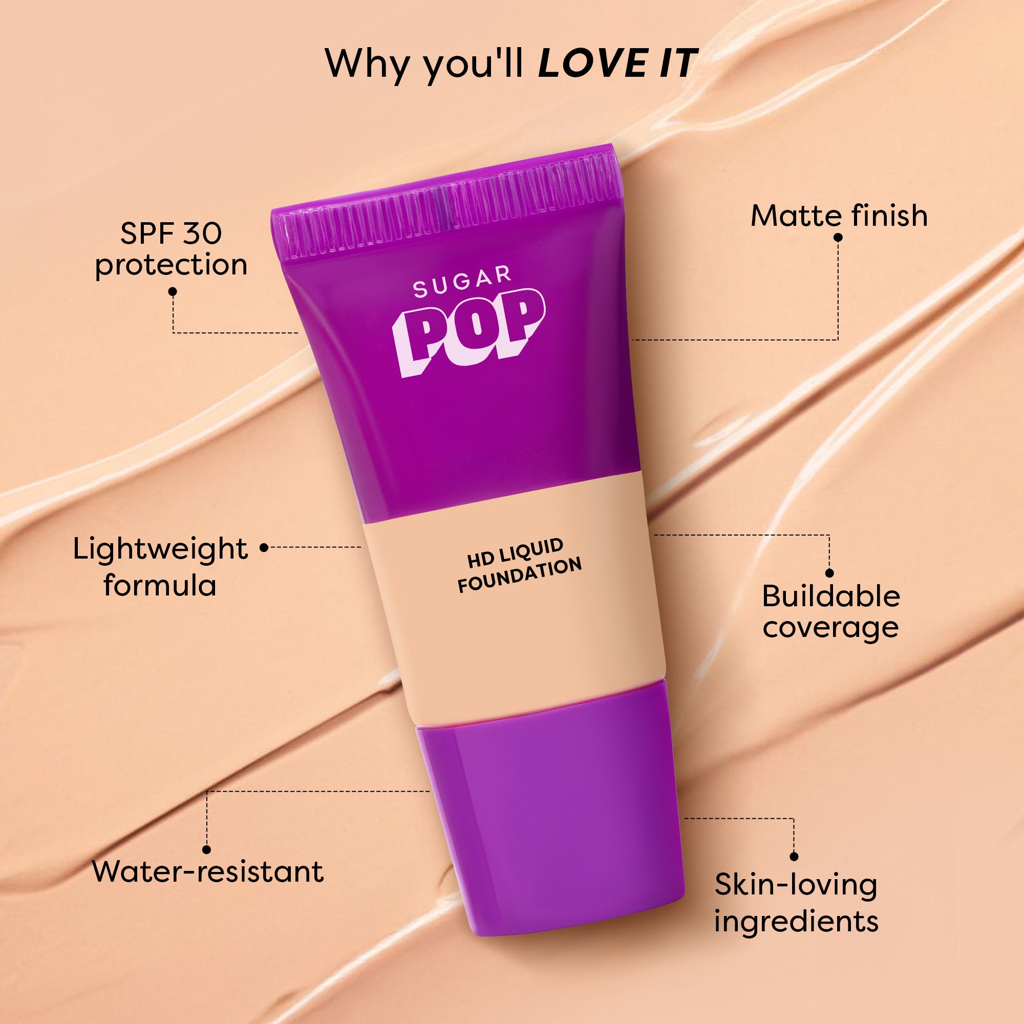 SUGAR POP HD Liquid Foundation (Kit)