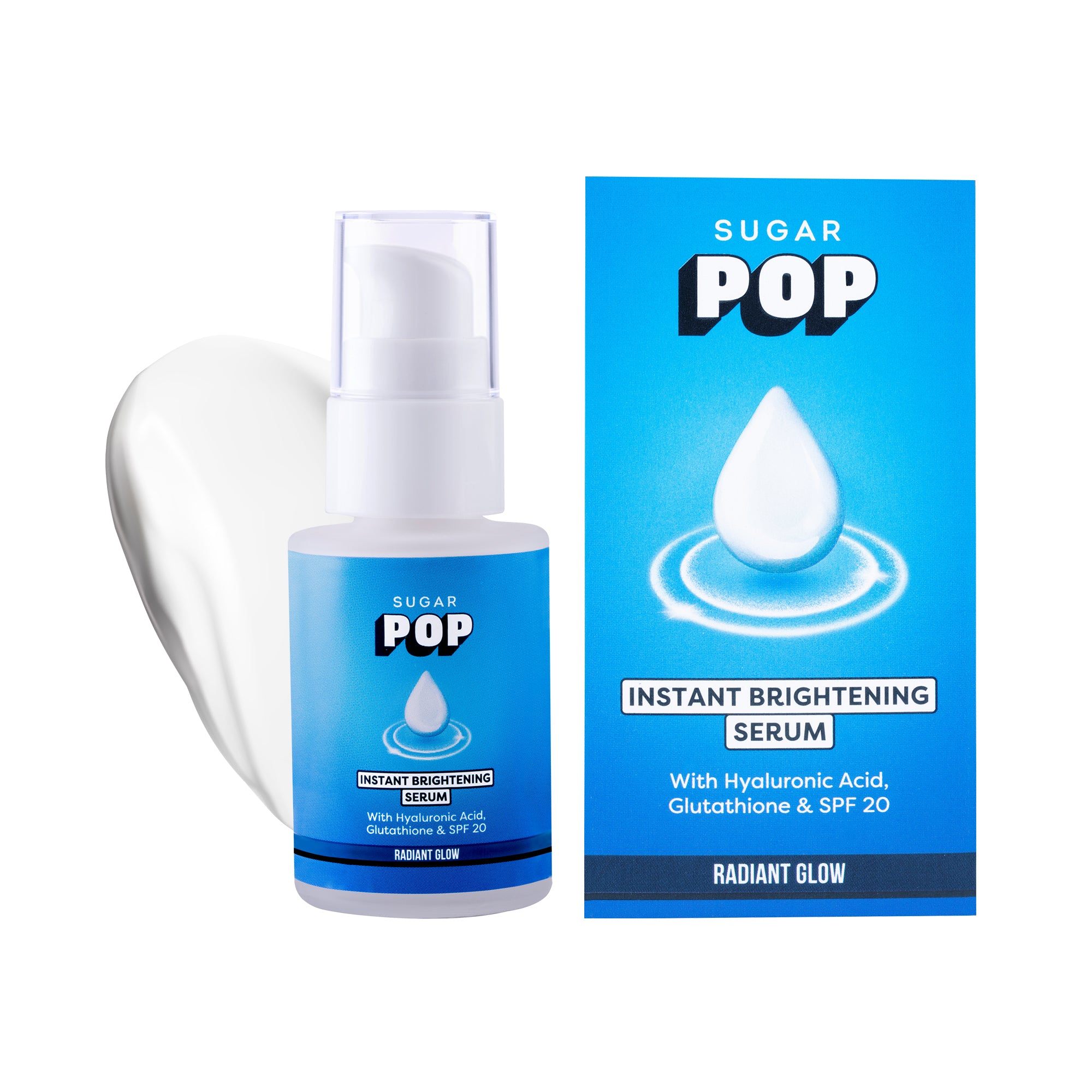 SUGAR POP Instant Brightening Serum with Hyaluronic Acid, Glutathione & SPF 20