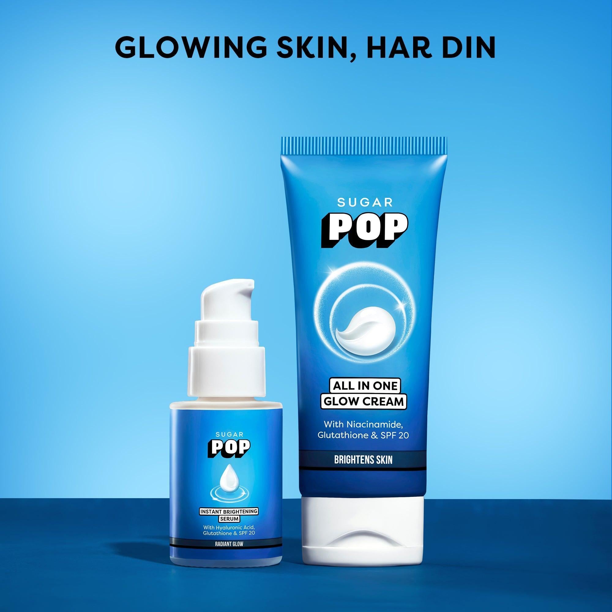 SUGAR POP Instant Brightening Serum with Hyaluronic Acid, Glutathione & SPF 20