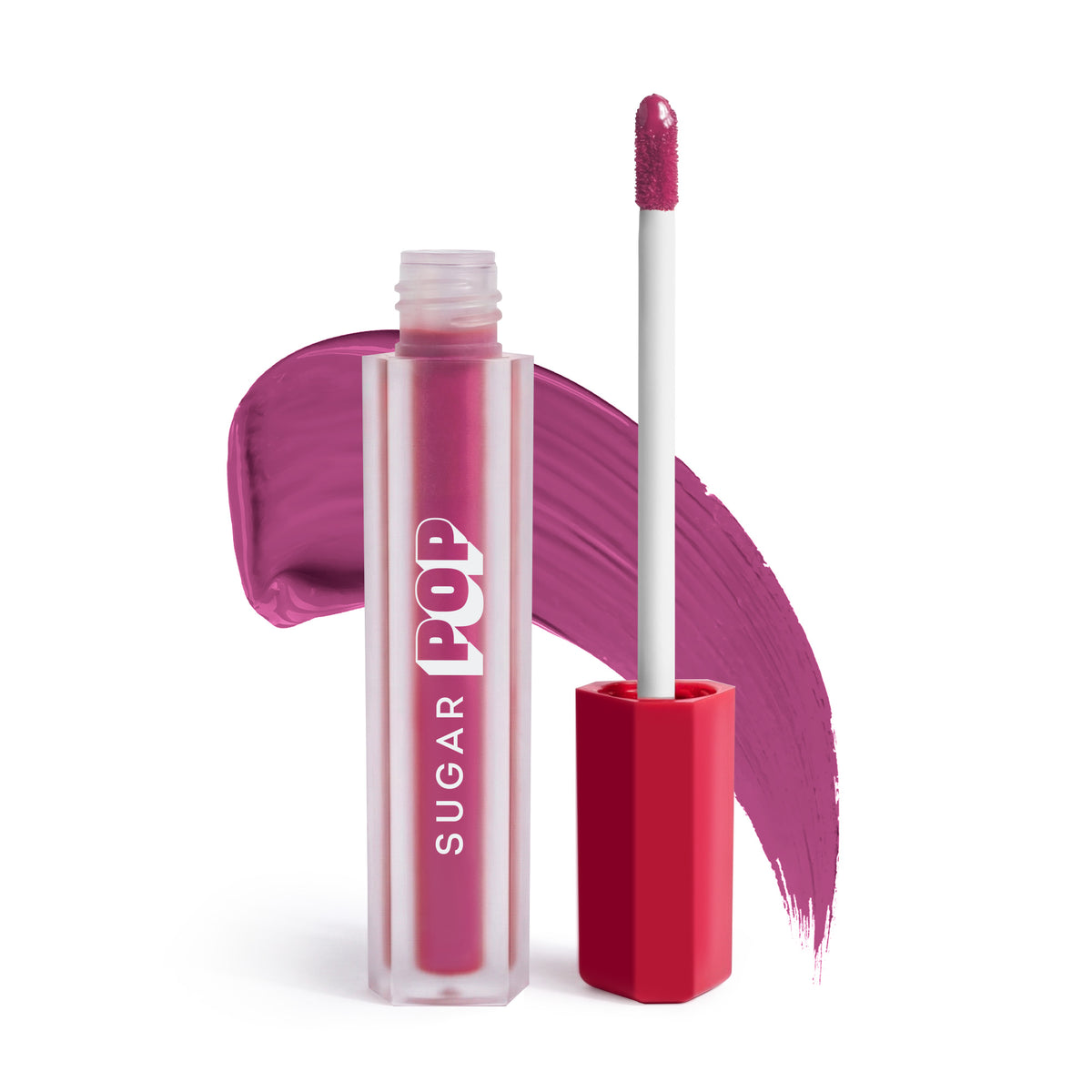 SUGAR POP Matte Lipcolour in 15 Flamingo with swatch