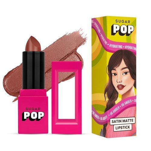 SUGAR POP Satin Matte Lipstick 06 Amber (Gift)
