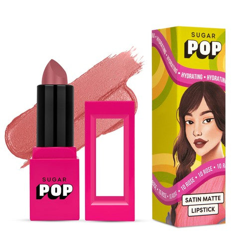SUGAR POP Satin Matte Lipstick (10 Rose) (Gift)