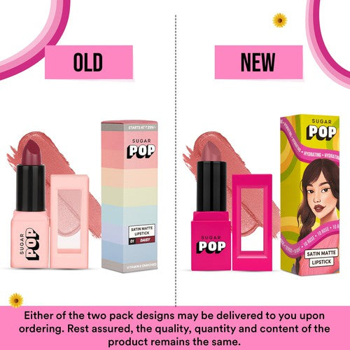 SUGAR POP Satin Matte Lipstick - 10 Rose (Gift)