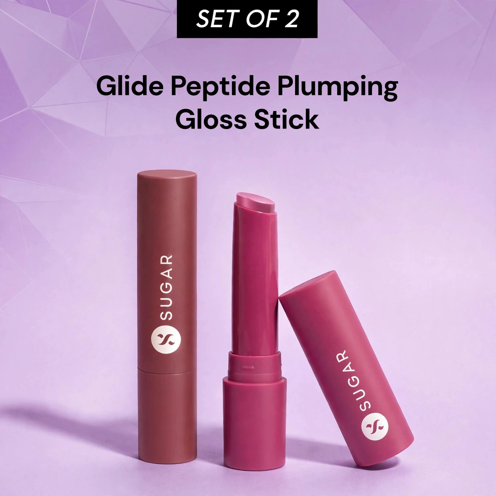 Set of 2 Glide Peptide Plumping Gloss Sticks