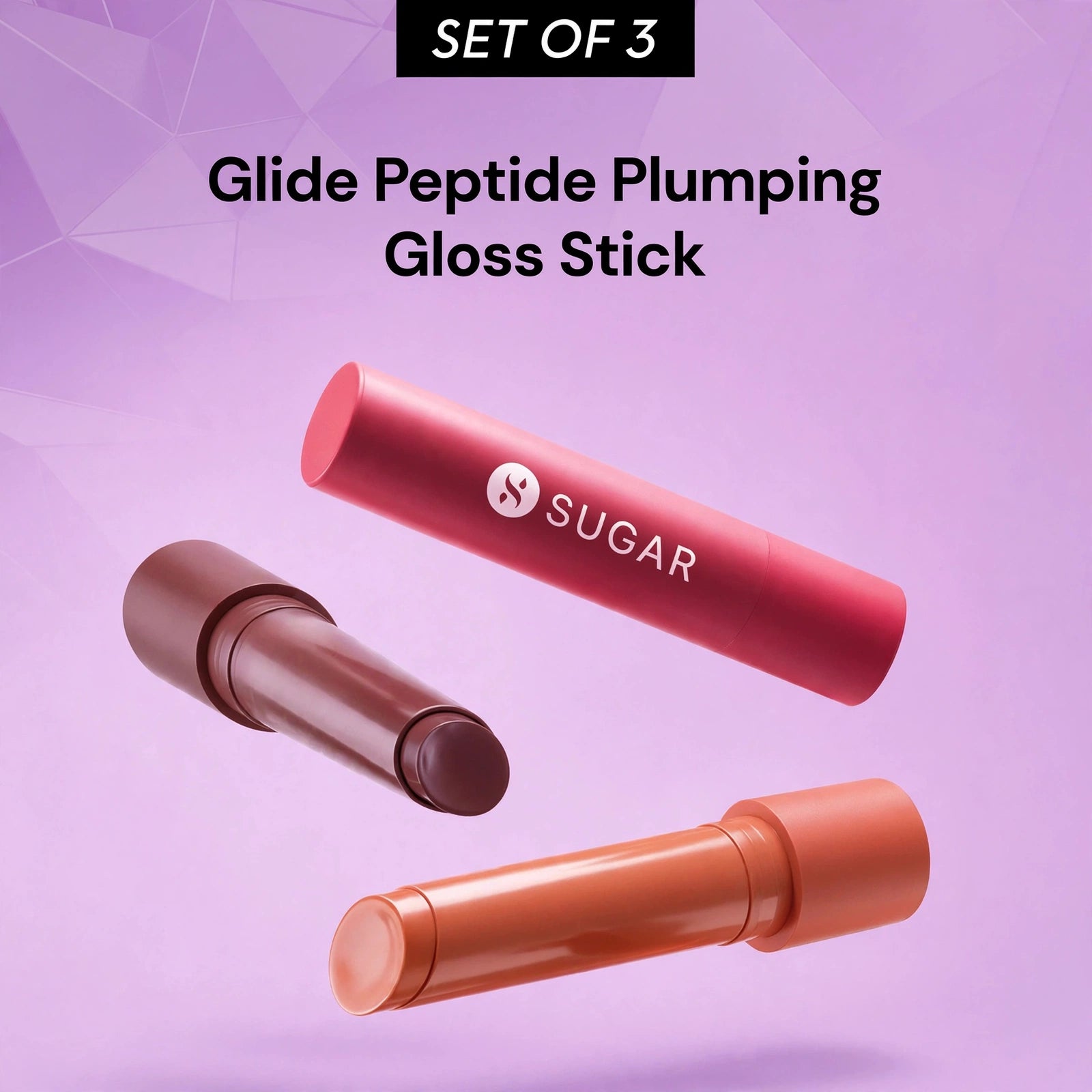 Set of 3 Glide Peptide Plumping Gloss Sticks