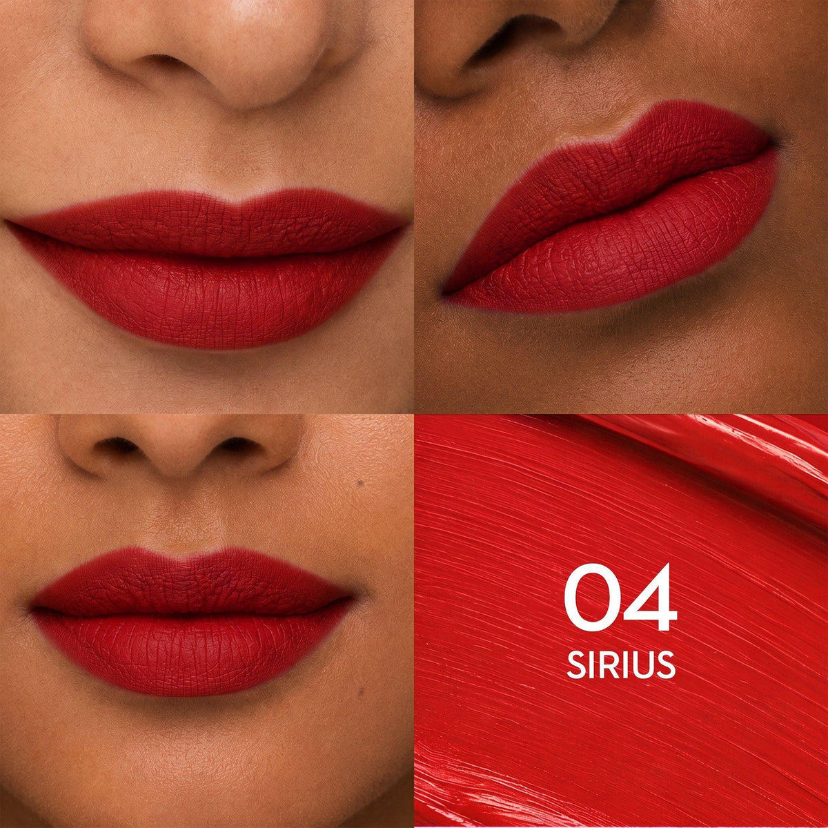 Lips wearing SUGAR Mettle Liquid Lipstick in 04 Sirius (Cherry Red)