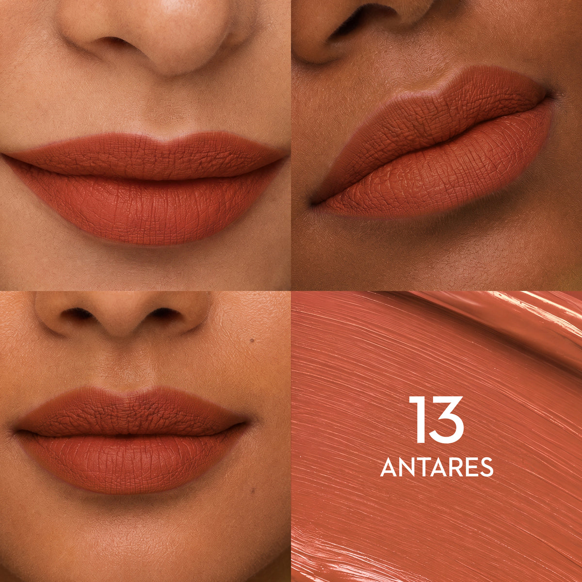 Lips wearing SUGAR Mettle Liquid Lipstick in 13 Antares