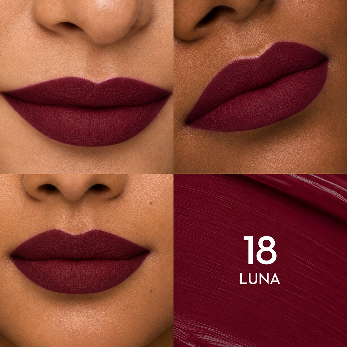 Lips wearing SUGAR Mettle Liquid Lipstick in 18 Luna