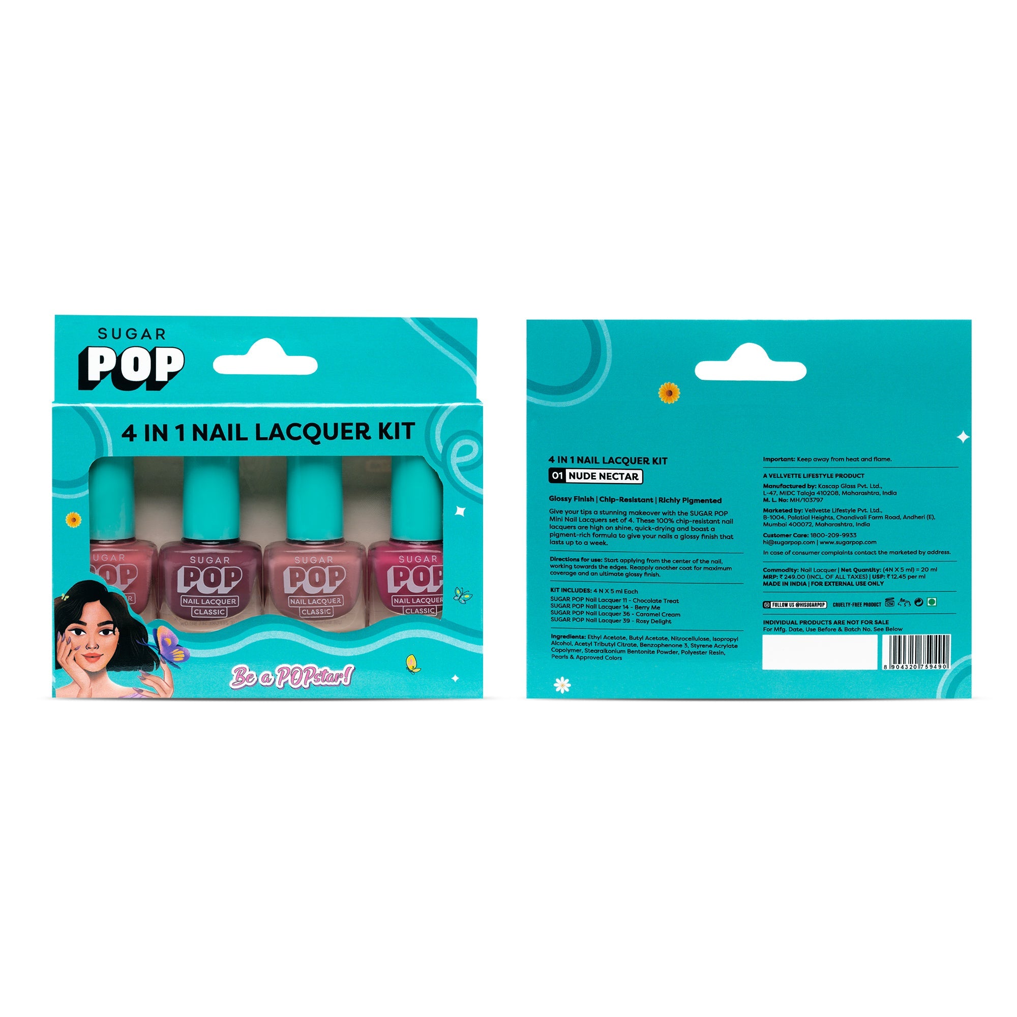4 in 1 Nail Lacquer Kit - 01 Nude Nectar