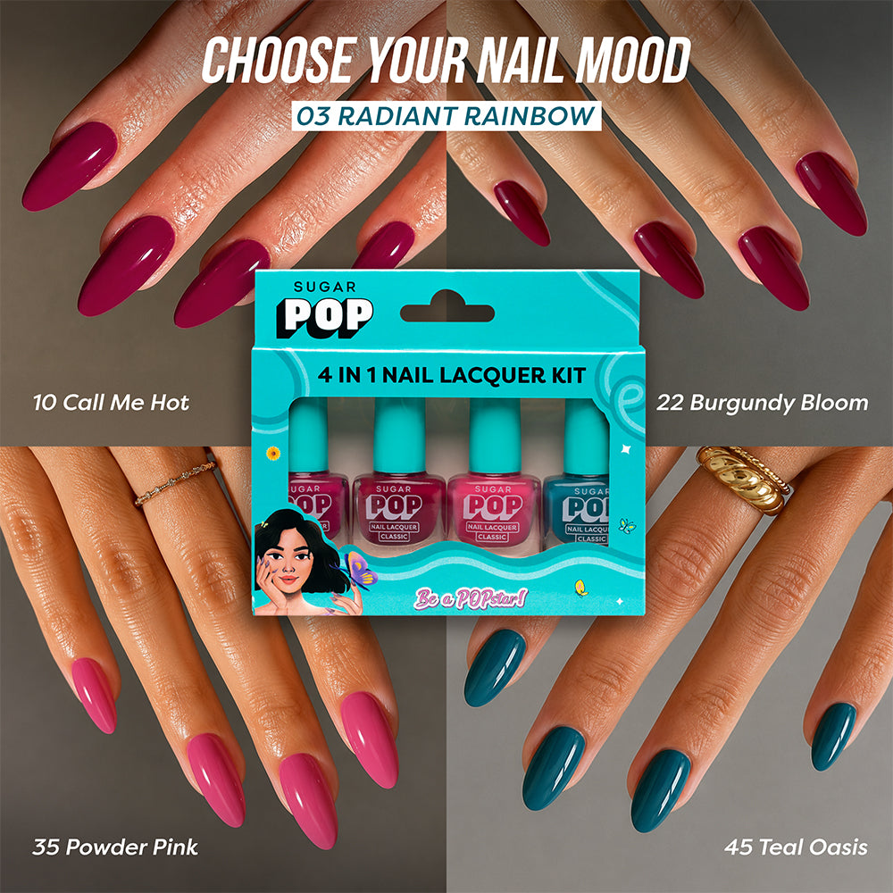 4 in 1 Nail Lacquer Kit 03 Radiant Rainbow