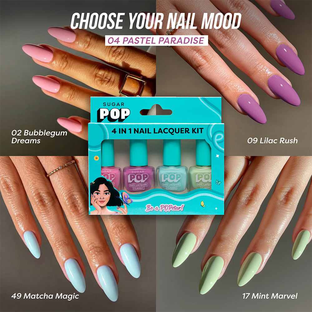 4 in 1 Nail Lacquer Kit 04 Pastel Paradise