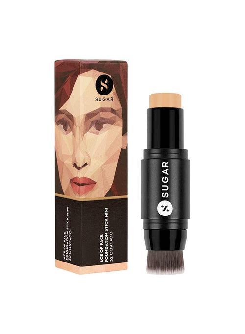 Ace Of Face Mini Foundation Stick - 32 Cortado (Medium, Golden Undertone) (7 gms) (Gift)