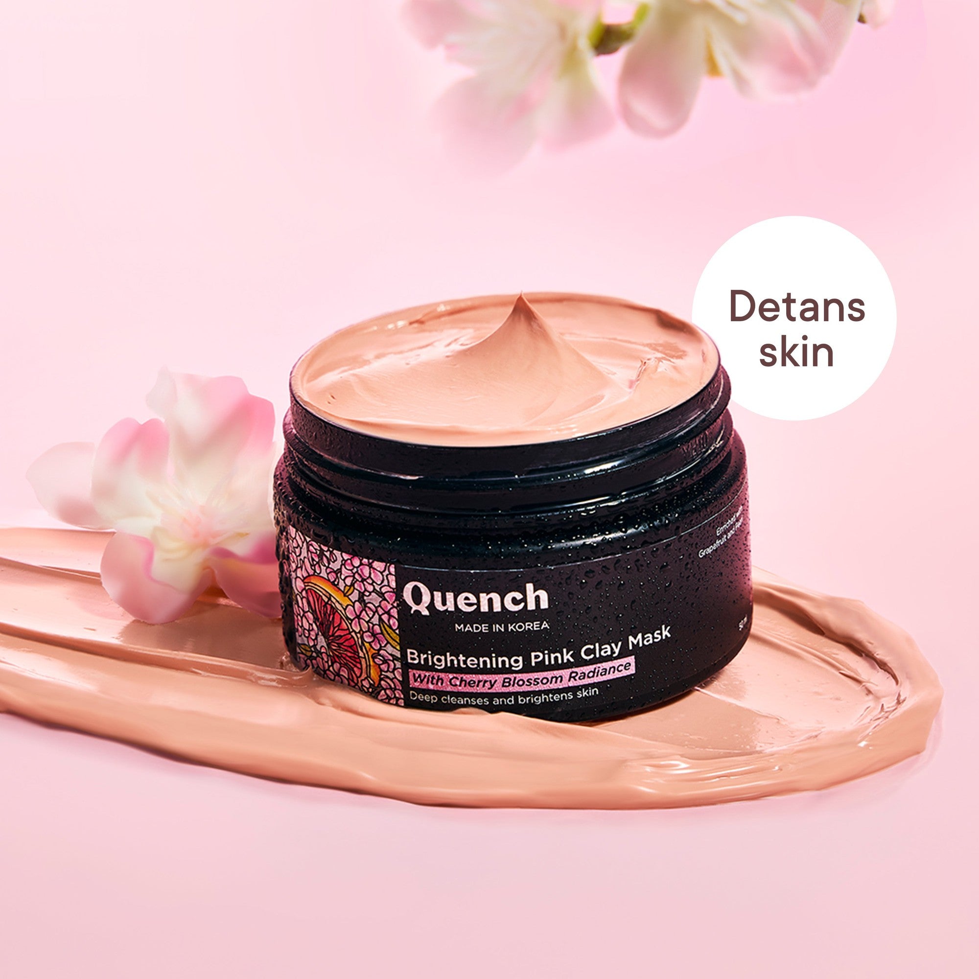 Brightening Pink Clay Mask with Cherry Blossom Radiance