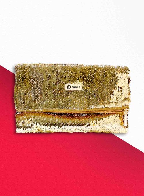 Gold Sequenced Pouch