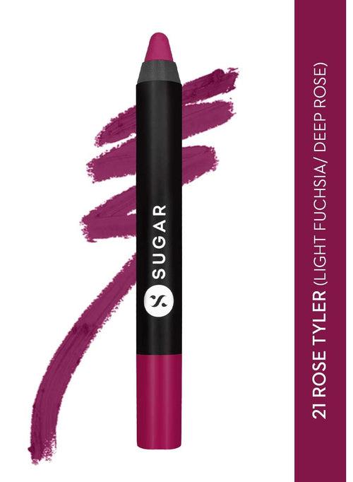 Matte As Hell Crayon Lipstick - 21 Rose Tyler (Light Fuchsia/ Deep Rose)
