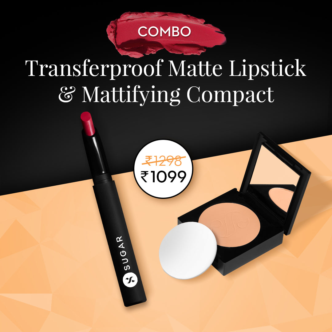 Matte Attack Transferproof Lipstick + Dream Cover SPF15 Mattifying Compact Powder.