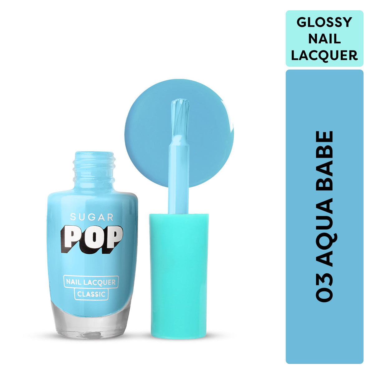 SUGAR POP Nail Lacquer Classic in 03 Aqua Babe (retired shade)