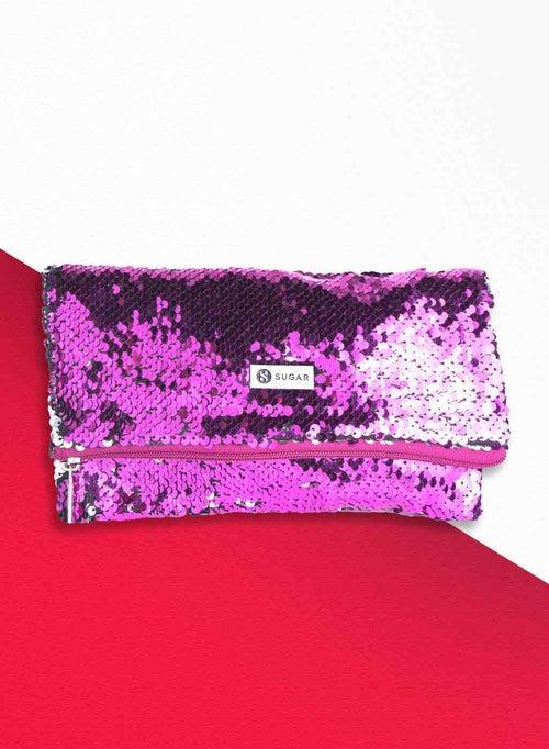 Pink Sequence Pouch
