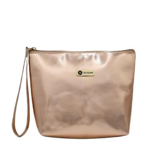 ROSE GOLD FLAT SHIMMER POUCH