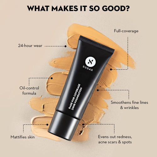 Rage For Coverage 24Hr Foundation - 17 Raf (Light, Golden Undertone) (Gift)