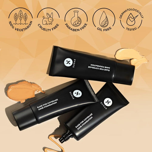 Rage For Coverage 24Hr Foundation - 17 Raf (Light, Golden Undertone) (Gift)