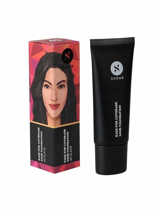 Rage For Coverage 24Hr Foundation - 42 Glace (Medium Beige, Golden Undertone) (Gift)