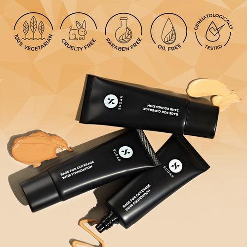 Rage For Coverage Foundation - 37 Freddo (Medium Beige, Golden Peach Undertone) (Gift)