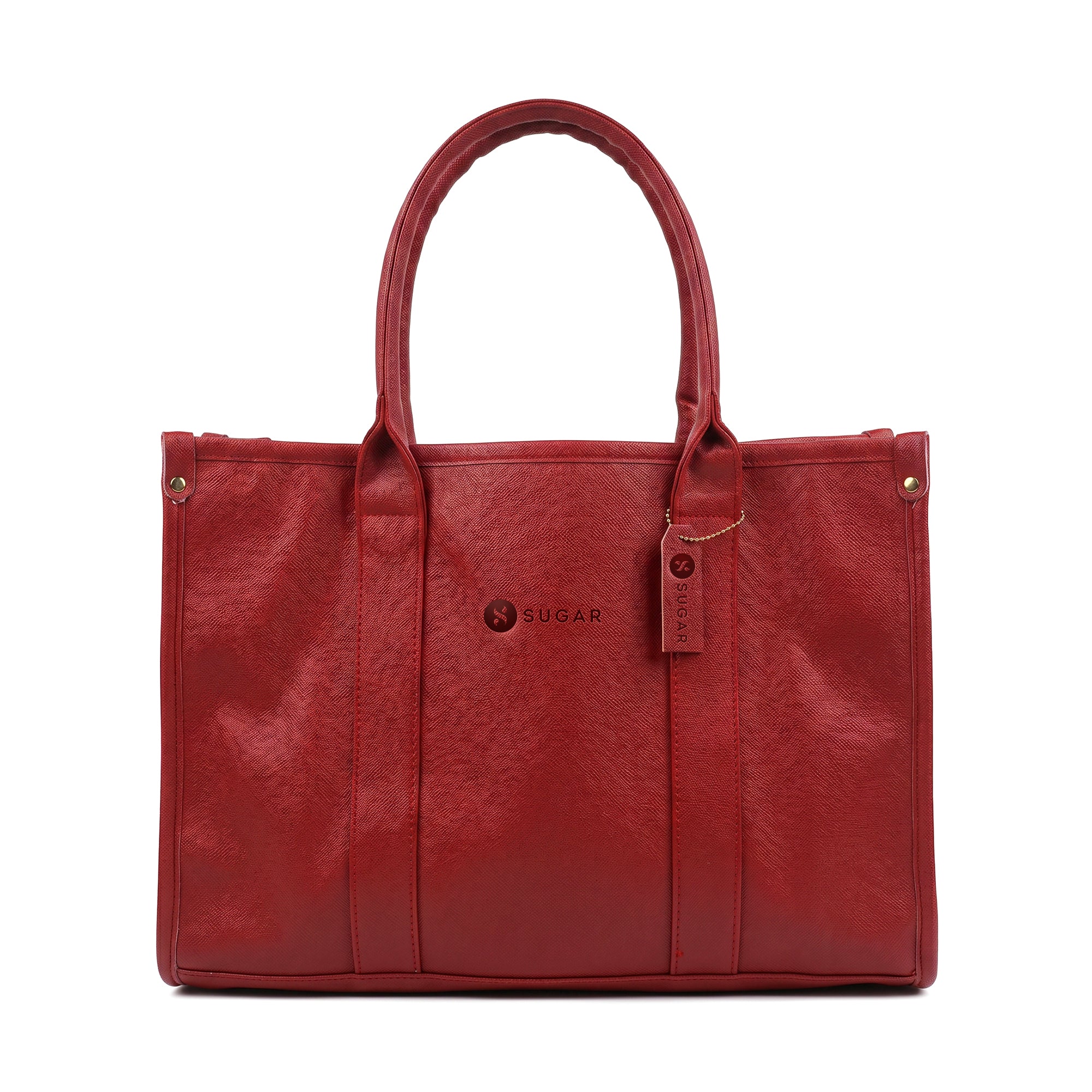 Red tote bag