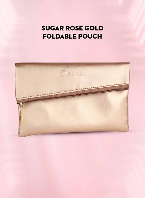 SUGAR FOLDABLE POUCH ROSE GOLD