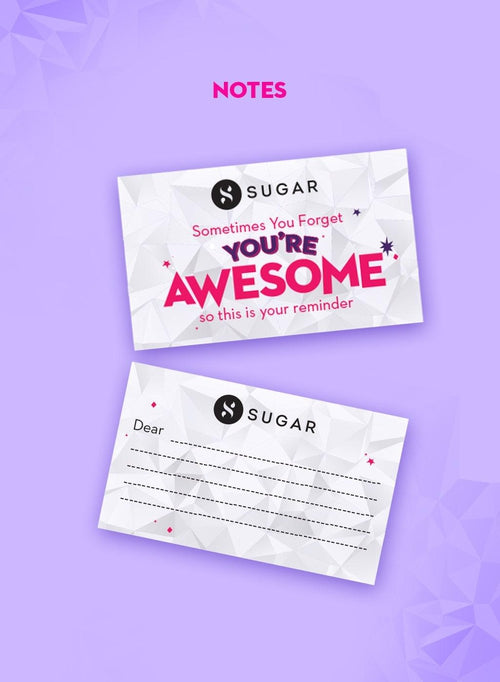 SUGAR Fabulous four makeup kit Thank you note