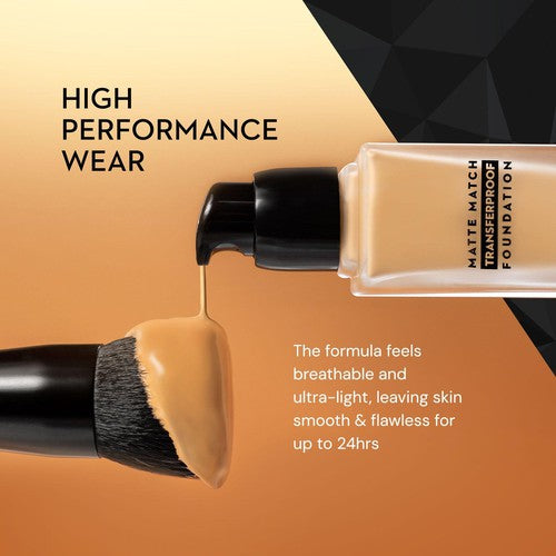 SUGAR Matte Match Transferproof Foundation - 10 Latte (Light Warm - Undertone)