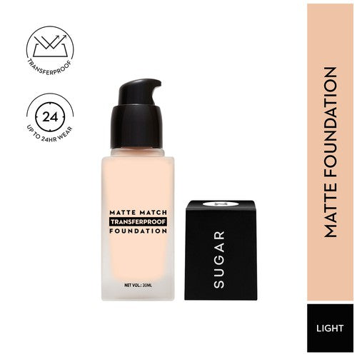 SUGAR Matte Match Transferproof Foundation - 15 Cappuccino (Light Cool - Undertone)