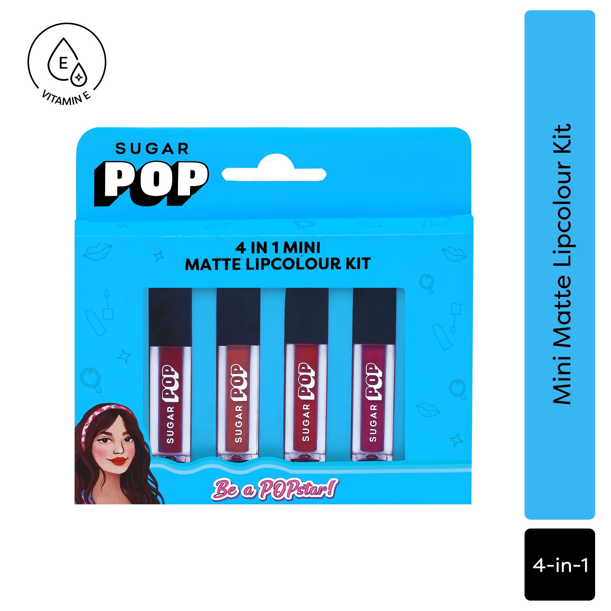 SUGAR POP 4 in 1 Mini Matte Lipcolor Kit - 01 Cult Classics