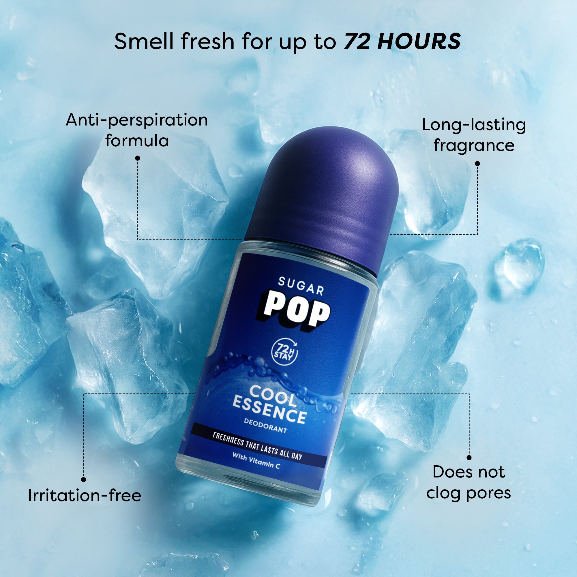 SUGAR POP Cool Essence Roll on Deodorant 50ml 