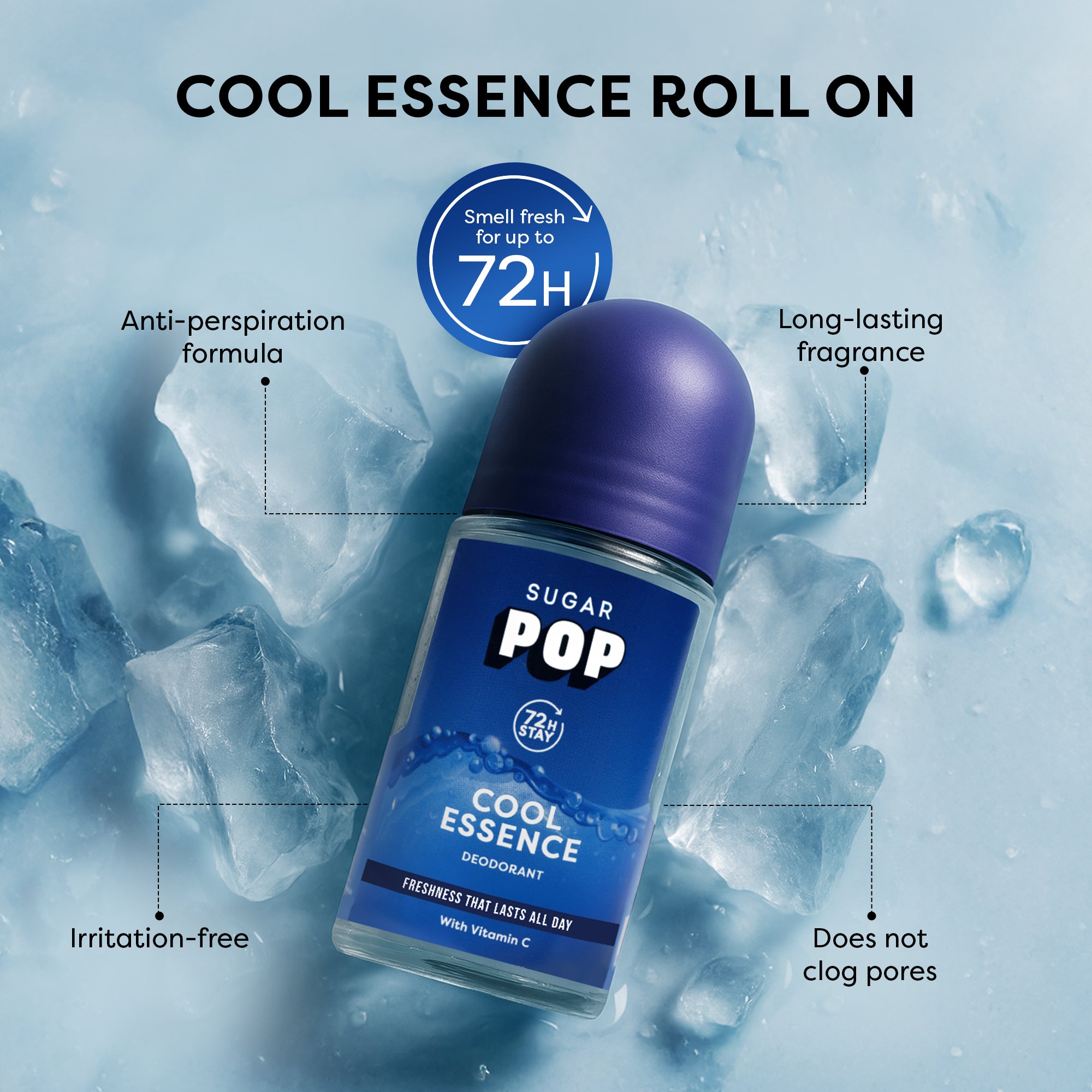 SUGAR POP Cool Essence Roll on Deodorant 50ml 