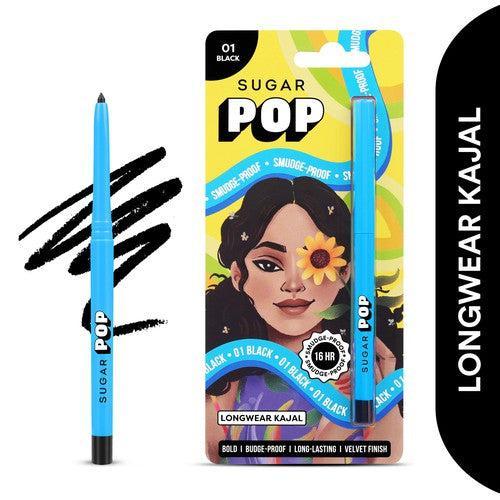 SUGAR POP Longwear Kajal - 01 Black (Free Gift)