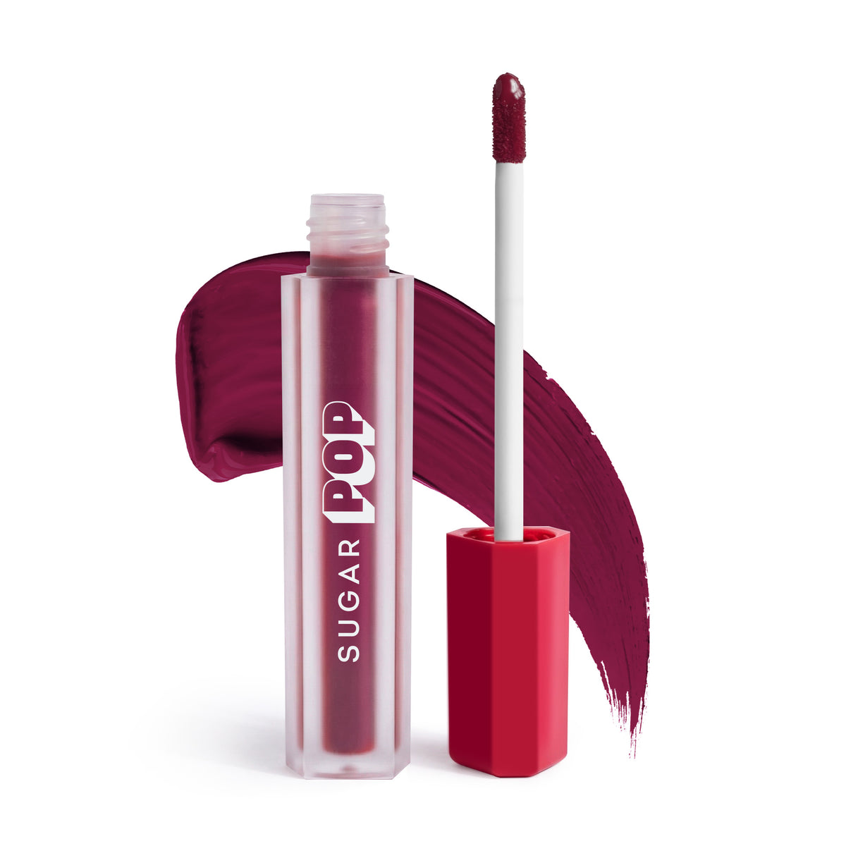 SUGAR POP Matte Lipcolour in 04 Raspberry with swatch