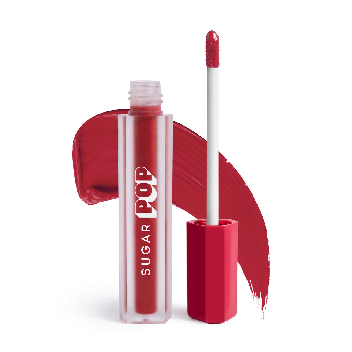 SUGAR POP Matte Lipcolour in 08 Crimson with swatch