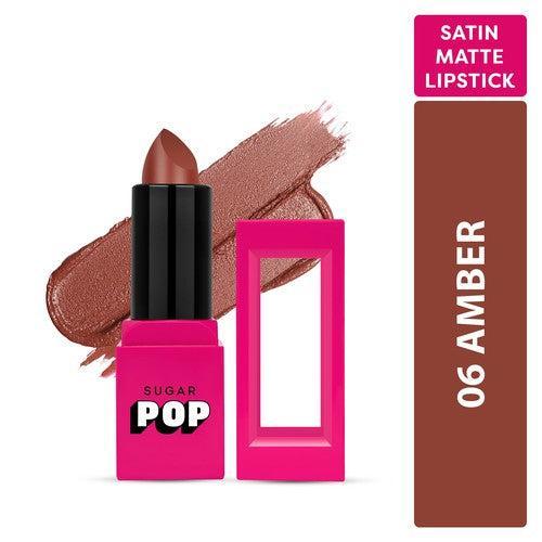 SUGAR POP Satin Matte Lipstick - 06 Amber (Bonus)