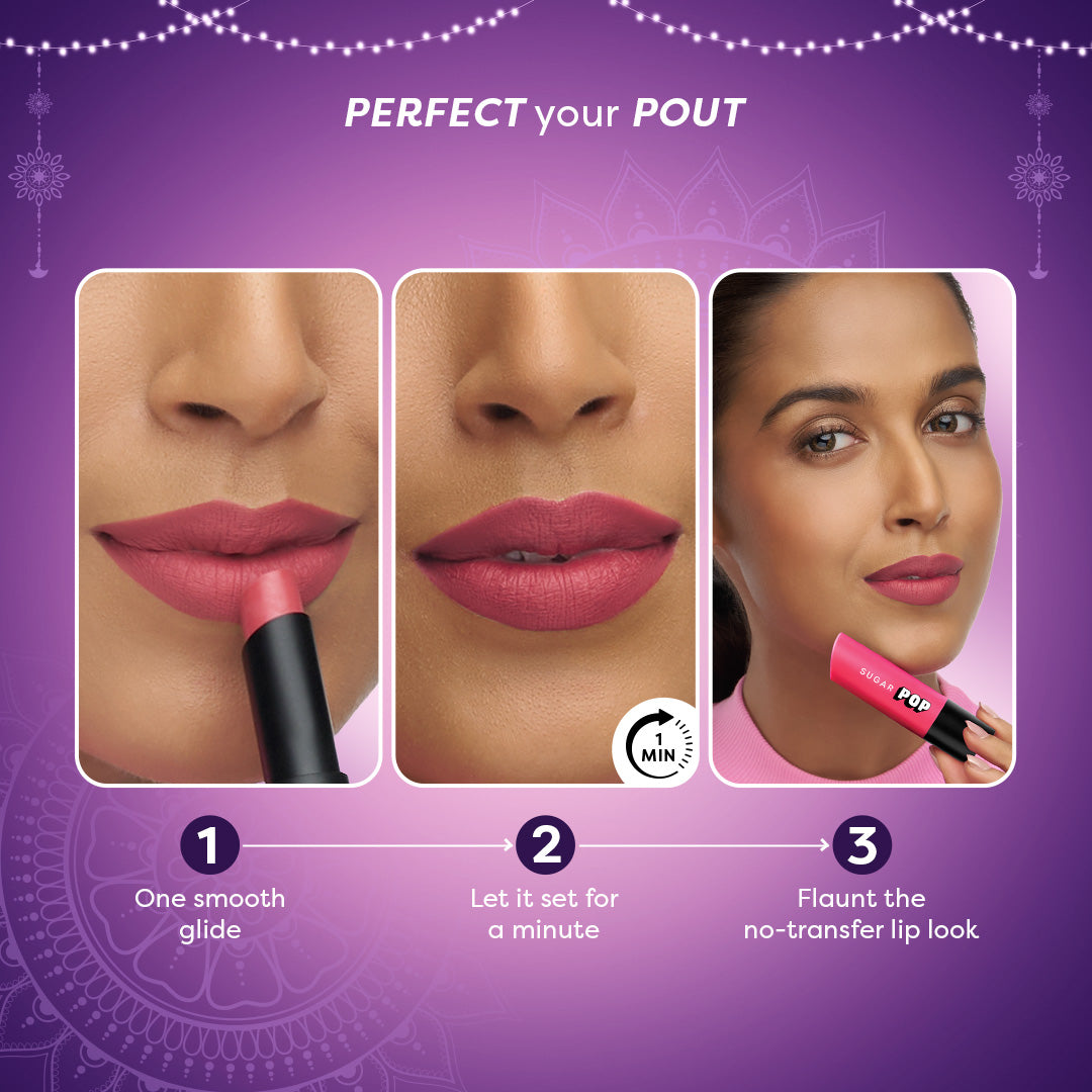 Set of 5 Ultrastay Transferproof Lipstick + Fancy Lipstick Holder