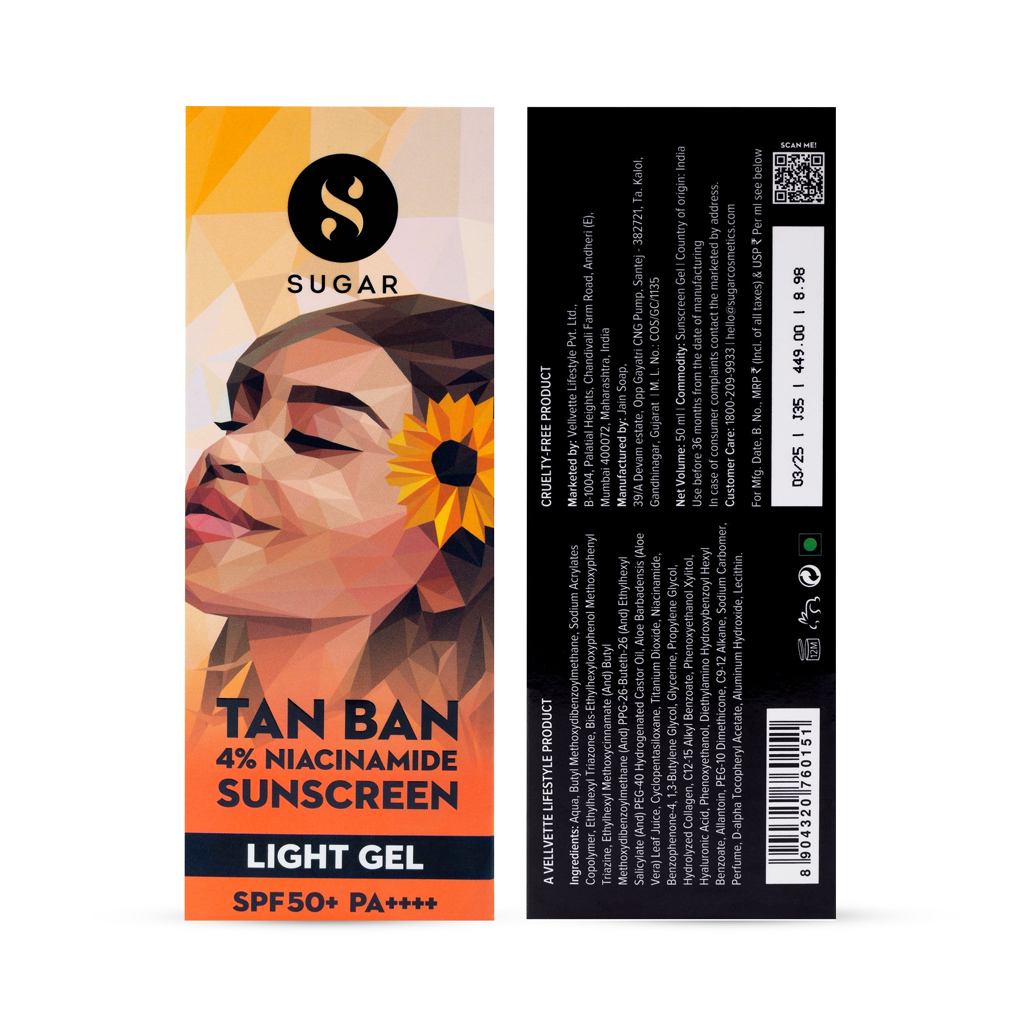 Tan Ban 4% Niacinamide Sunscreen Light Gel